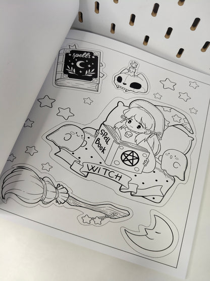 Colouring book "Cute Witch Stuff"