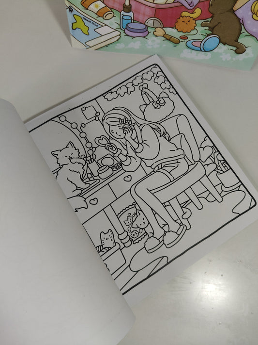 coloring book "cat&chill"
