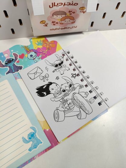 Note + colouring book